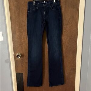 7 For All Mankind Dark Indigo Flare Jeans